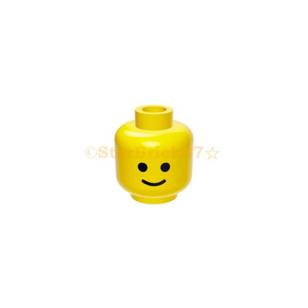 レゴ LEGO パーツ ばら売り #3626cp01 ミニフィグヘッド：イエロー(にっこり顔) | レゴパーツ販売StarBrick37