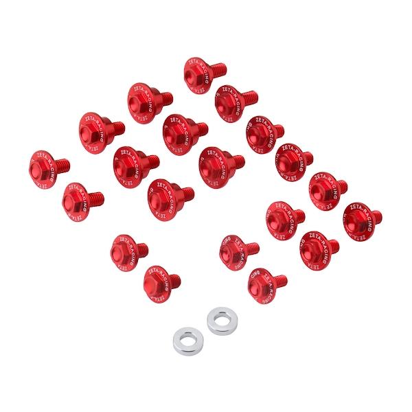ZETA ZETA(ジータ) アルミボルトセット ガイソウヨウ RED CRF250R 18