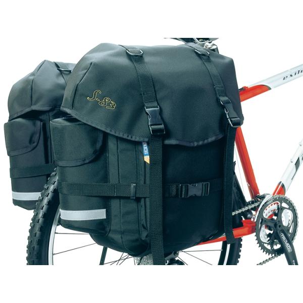 OSTRICH S-83 サイドバッグ 2個セット レイン付 状態良好　大容量 OSTRICH OSTRICH(オーストリッチ) S-83 サイドバッグ (ペア) ブラック