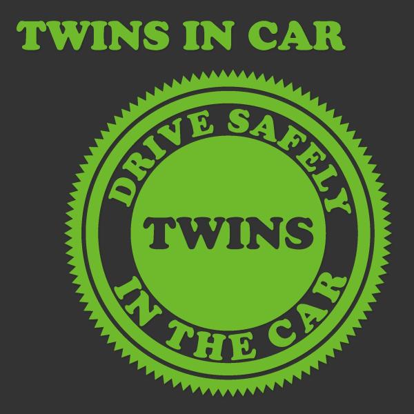 TWINS IN CAR　ツインズインカーステッカー　トラッド　お試しサンプル付