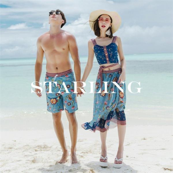 ペアルック水着メンズレディースカップル値段ビキニサーフパンツ海水パンツ海パンビーチパンツハーフパンツ大きいサイズハネムーン 愛用