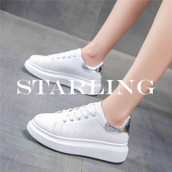 スニーカー 白 レディース おしゃれ 40代 30代 厚底 4cm身長up 疲れない カップルシューズ 韓国 通勤靴 カジュアル 軽量 美脚 おしゃれ 春 夏 秋 冬 21新作 Yx7 Fuku0117 Starling 通販 Yahoo ショッピング