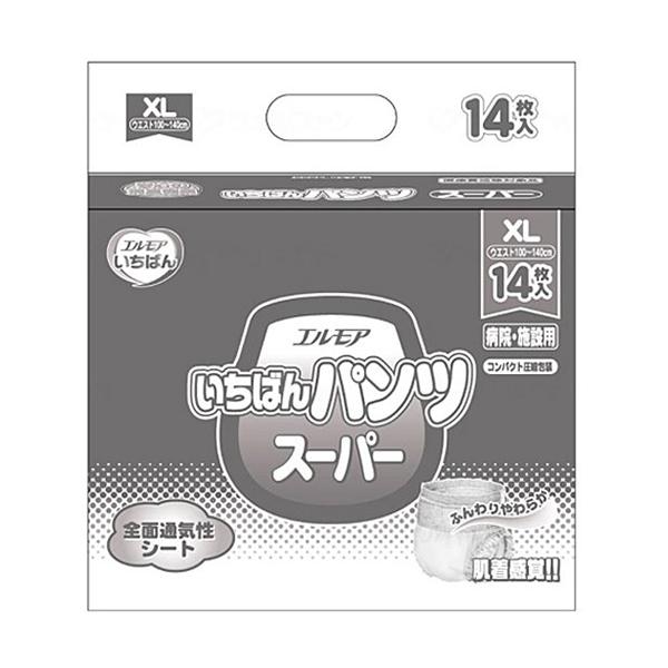 大人用紙パンツ　エルモア　いちばんパンツ　スーパー　XL14枚入✕6パック 大人用紙パンツエルモアいちばんパンツスーパーXL14枚入✕6パック