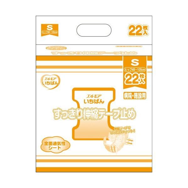 エルモア いちばん 伸縮テープ止めスリムタイプ Sサイズ 24枚入*カミ