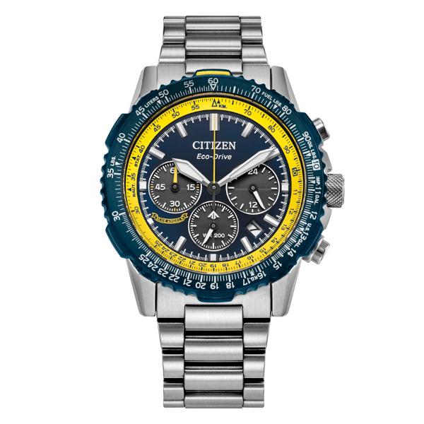 【稼働】CITIZEN アテッサ エコドライブ クロノグラフ コンビ 腕時計 CITIZEN（シチズン） ブルーエンジェル エコドライブ クロノグラフ