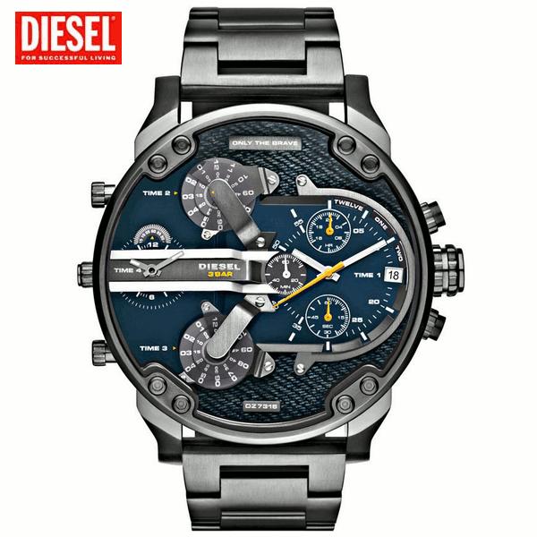 DIESEL DZ7331 Mr. Daddy XL ディーゼル クロノグラフ 4カ国の時間表示  