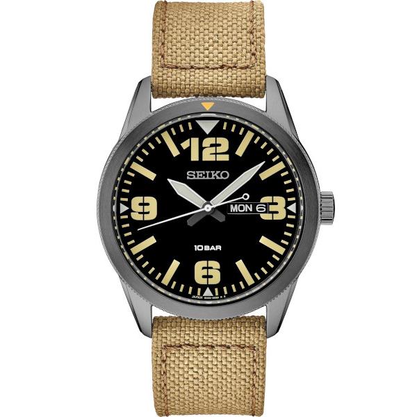 SEIKO セイコー SUR493 逆輸入 ミリタリー デイデイトカレンダー 