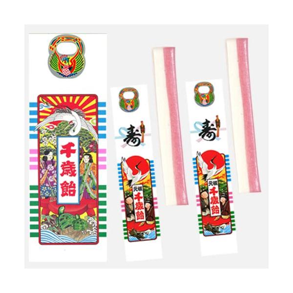 ・ 2個 (x 1) ・内容量 ：千歳飴２本（いちごみるく２本（各約28g)) [手提げ袋入]・原材料名：砂糖、水飴、粉乳、酸味料、香料、着色料(しそ）・手提げ外袋寸法 ：長さ　約43ｃｍ（写真撮影用にも最適な長さです）・この飴には、「乳」...