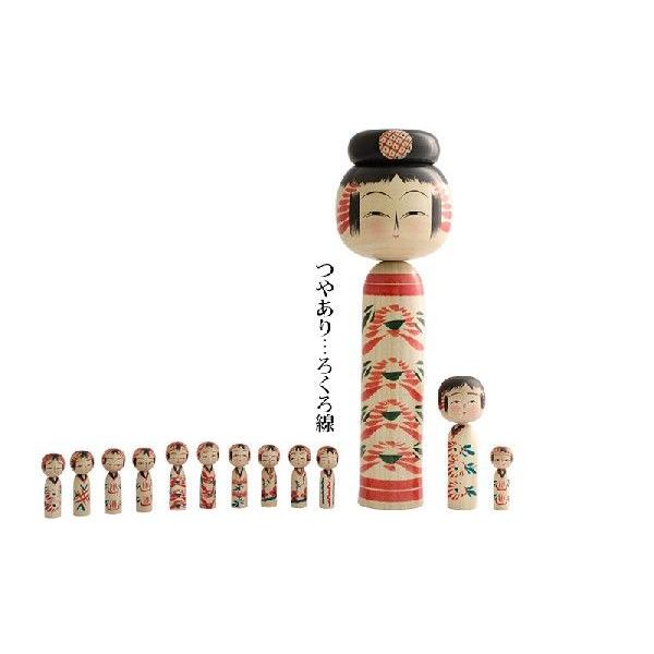 遠刈田系 伝統こけし 孫持ちこけし （まげ）親一人 子一人 孫十一人