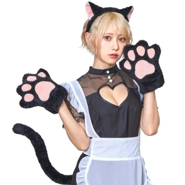 グレー ファー コスプレ衣装 耳付き HW ふわもこアニマル グレーウルフ コスチューム レディース