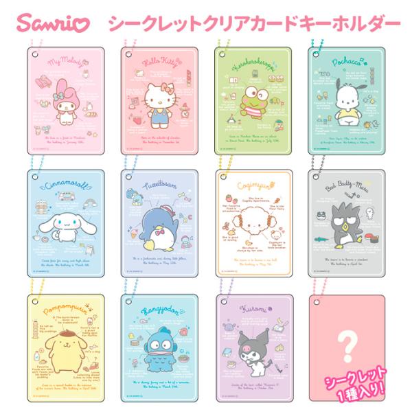 送料無料 [12個入BOX] サンリオ シークレット クリアカード