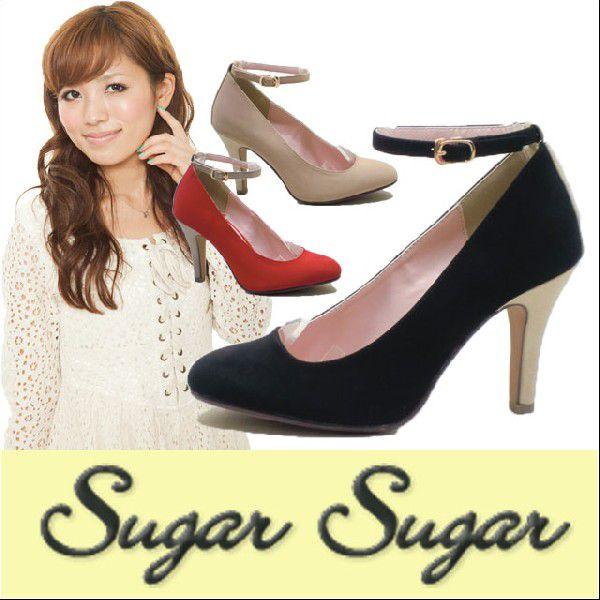 訳あり送料無料 箱潰れ等 ラウンドトゥ パンプス Pumps Sugar Sugar シュガーシュガー 1168 ハイヒール アンクルストラップ フォーマル 0566 12 1168 Starsent 通販 Yahoo ショッピング
