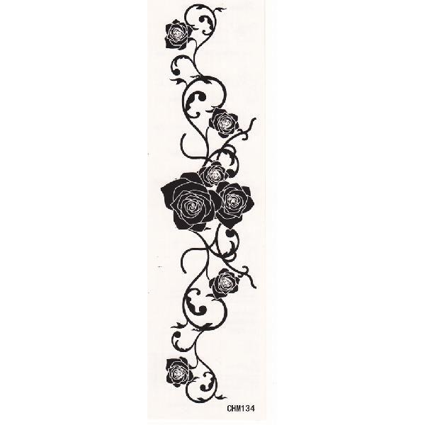 タトゥーシール ボディーシール トライバル 花 フラワー バラ 薔薇 15cm 4cm ハロウィン 仮装 コスプレ Chm134 Chm134 スターショップ 通販 Yahoo ショッピング