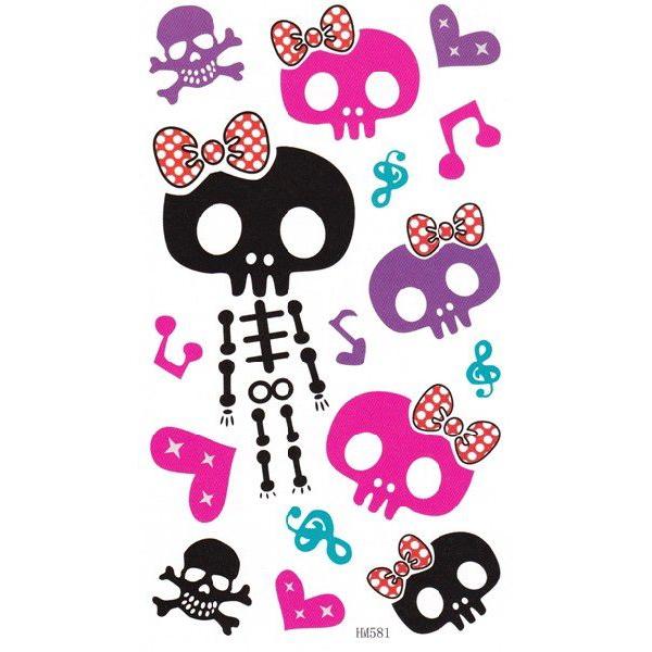 タトゥーシール ドクロ 髑髏 リボン 音符 17x10cm ハロウィン 仮装 コスプレ Hm581 Hm581 スターショップ 通販 Yahoo ショッピング