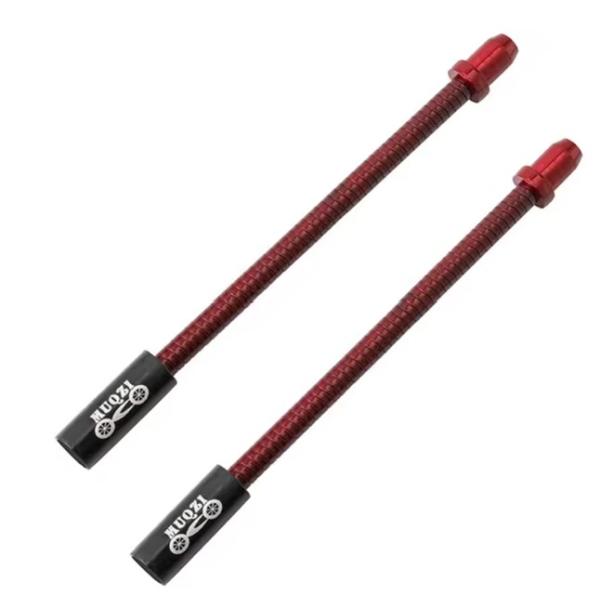 処分 Vブレーキ ケーブルガイド 2個 一台分 ステンレス＋アルミニウム レッド色 1285 ゆうメール可
