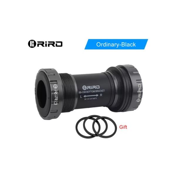処分 RIROシマノ、スラム対応 BB68(スペーサー調整)24mmホローテック2対応 100ｇ 黒色 1342 レターパック可
