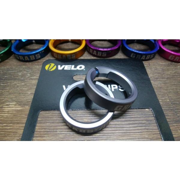 処分 velo color ring グリップ改造 超軽量 鮮やかなアルマイト加工 取付かんたん 2パーツ ガンメタ 147 ゆうメール可