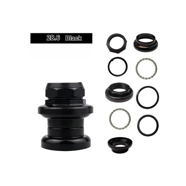 処分 ネジ式ヘッドセット 高品質の鋼鍛造シール付き 28.6mm ブラック色 1490 ゆうメール可