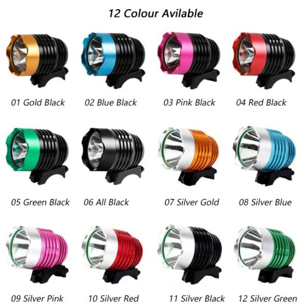 処分 1800ルーメン!! USB供給 直視禁止!! 22.2から31.8用 ３モード ipx6防水 強力LED 黒色 1459 レターパック使用可
