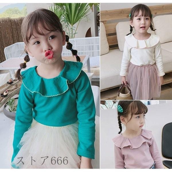 トップス 長袖カットソー 通学 長そで 秋服 シンプル 無地 お出かけ キッズ 冬 春 ロンt 可愛いカジュアル 子供服 普段着 秋 女の子 長袖 お洒落 Tシャツ Pit Ac In