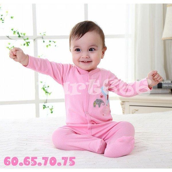 ベビー服 ロンパース 足つき 長袖 肌着 秋冬 ぞうさんプリント 女の子 赤ちゃん ベビー 60 65 70 75 Xxxxxy1746 Top ストア666 通販 Yahoo ショッピング