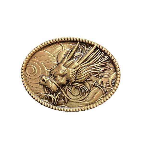 真鍮 ベルトバックル のみ 金具のみ 交換用 35ｍｍ 38ｍｍ 幅 大きい おしゃれ メンズ レディース アメリカン ビンテージ 龍ドラゴン