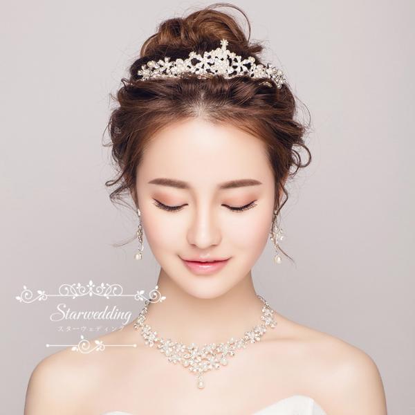 開店祝い ウェディングドレス ティアラ シューズ イヤリング 髪飾り ヴェール ネックレス ウェディング Ucs Gob Ve