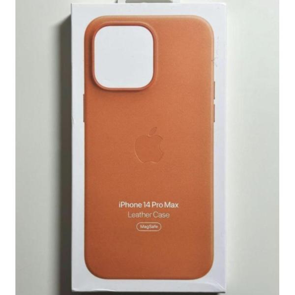 新品 純正 iPhone 14 Pro Max レザーケース・オレンジ 並行輸入品