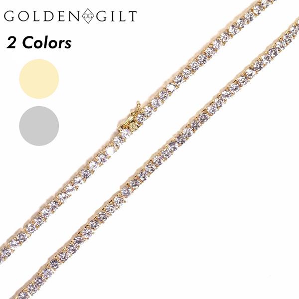 Golden Gilt ゴールデンギルト テニスチェーン ネックレス ゴールド シルバー Tennis Necklace Design By TSS