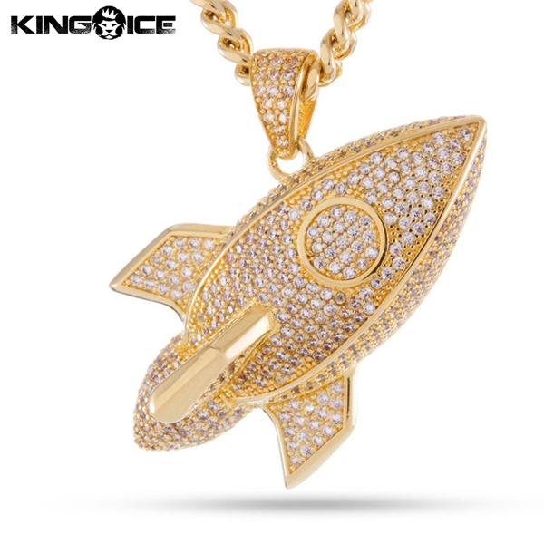 SALE ゴールドネックレス キングアイス King Ice ロケット 絵文字