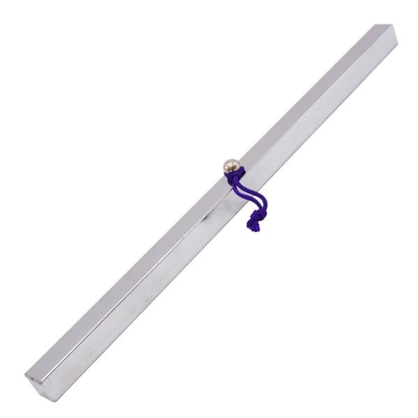 つまみ付き文鎮 14角 書道用品 書道用具 14mm 460g 条幅用 半切用 半紙用 シルバー 銀色 鉄製 習字 書写 授業用 教室用 習い事 書き初め 書初め 光沢