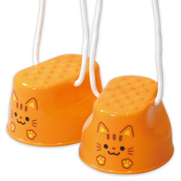 かわいいねこ柄のぽっくり！商品サイズ97×113×67mm、ひも：約1.37mセット内容