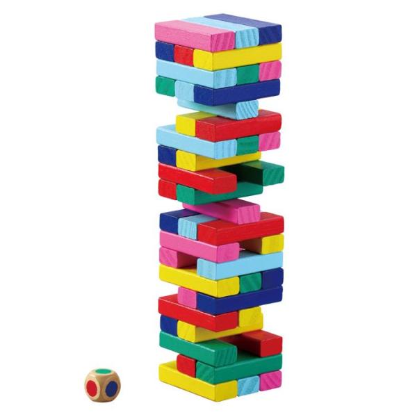 サイコロ付きのカラフルなつみきゲーム！商品サイズ1ピース：51×17×10mmセット内容本体×1