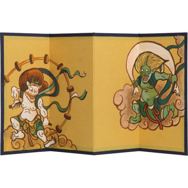 きらびやかな金の屏風　硬質の1.5ｍｍ厚ボード使用！ 本格的な屏風仕上げ！ 使える画材：ポスターカラー、アクリルガッシュ、 水彩絵具、 墨、油性ペン、 水性ペン、蛍光ペンなど商品サイズ386×200×1.5mmセット内容