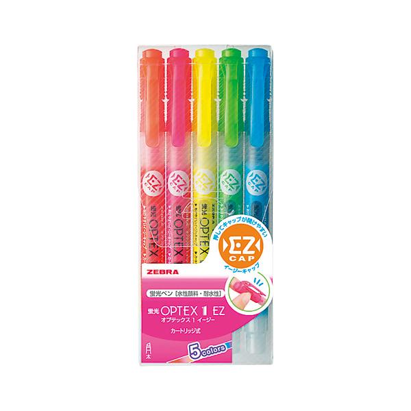 他サイト： ゼブラ 蛍光オプテックス１−ＥＺ　５色セットWKS11-5Cの商品画像