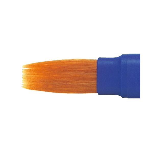 独自製法の特殊毛材を使った、水ふくみとコシの強さのバランスが良い画筆です。軸にすべり止め、ころがり止め付き。　　水彩えのぐ、アクリル系えのぐ、両方使えます。　　※アクリル系えのぐは必ず乾く前に洗い落としてください。