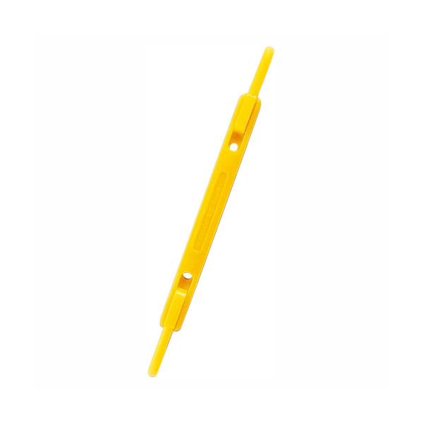ルーパーファスナー　黄 ●パンチ８０ｍｍ間隔２穴用●適正収容：１５０枚●外寸：幅１１×長１６６×厚６ｍｍ●材質：ＰＰ