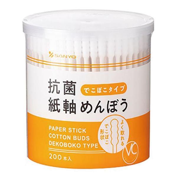 溝がある凸凹形状の抗菌綿棒商品サイズ長さ80ｍｍセット内容本体（200入）×1