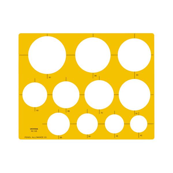 マービー テンプレートＮｏ．１０６　円定規1-843-0106