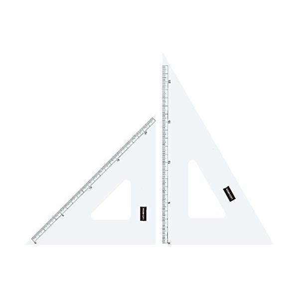 マービー 三角定規　１８ｃｍＸ２ｍｍ　目盛り付き1-809-1802