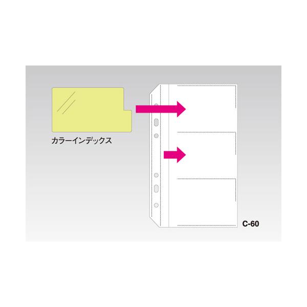 セキセイシステムカードホルダー　補充用ポケットC-60-00