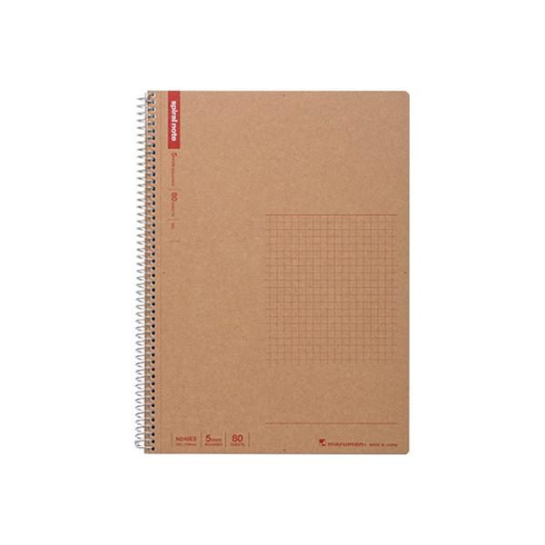 ●中紙枚数：８０枚●罫種類：５ｍｍ方眼●外寸：縦２５２×横１８９ｍｍ●材質：表紙＝クラフトボール，中紙＝筆記用紙●ミシン目入