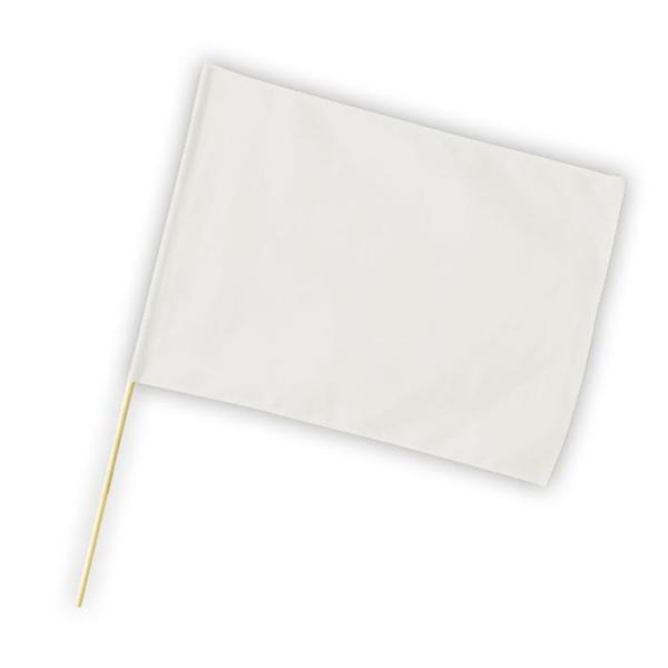特大旗 白 旗：W80×H60cm 旗竿：100cm（φ12mm） 18933 旗 フラッグ カラー旗 運動会 体育祭 運動会 演技 ダンス 集団行動 イベント 幼稚園 保育園 学校 応援