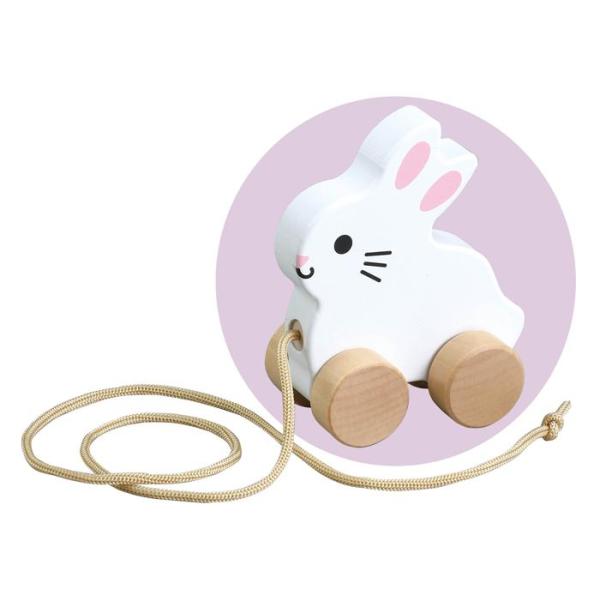 木製おさんぽ うさぎ 21182 木のおもちゃ うさぎ 知育 玩具 おもちゃ 木製玩具 引き車 木のおもちゃ 木製玩具 室内玩具