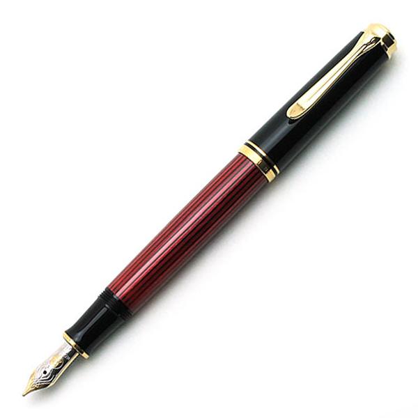 【SHIN】スーベレーン　m400　レッド(赤縞) 細字(F) Pelikan（筆記具） ペリカン Pelikan スーベレーン M400 レッド