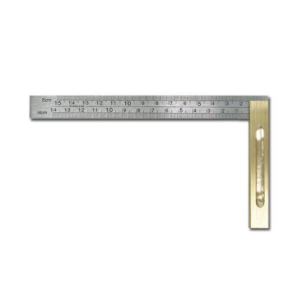 新日本造形 SN-直角定規 スコヤ 両面目盛付 15cm 376-492