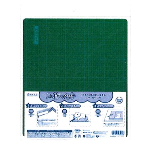 デビカ 工作マット 粘土板 093206 両面使用でカッターマットとねんど板に使える多目的マットサイズ：３２０×２７０×厚さ３ミリ表面：（グリーン）５ミリ方眼入りカッテイングマット裏面：（ブルー）ねんど工作用材質：再生PVC●宅配便発送となります