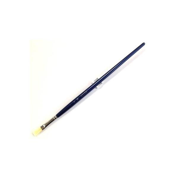 [メール便発送対応品]アクリル・水彩用筆　良質の豚毛 平型適度の腰と水含み、ハキ出しが良く穂先のまとまりも優れている軸長： 約２２７ミリ軸材質：AS プラ軸