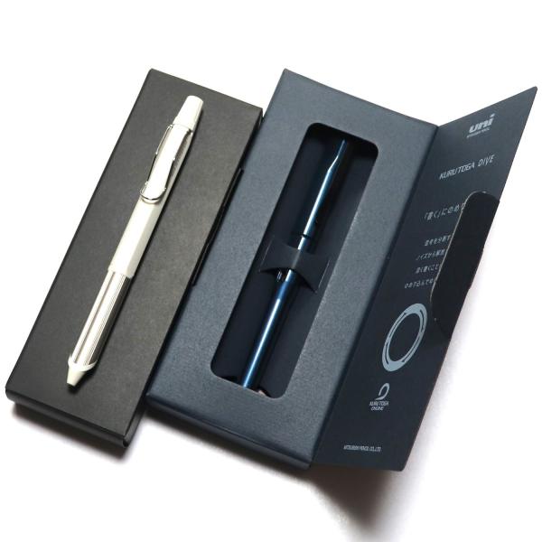 三菱鉛筆 クルトガダイブ「アビスブルー」＆限定品 超極細３色ボールペンエッジ３「オフホワイト」 セット