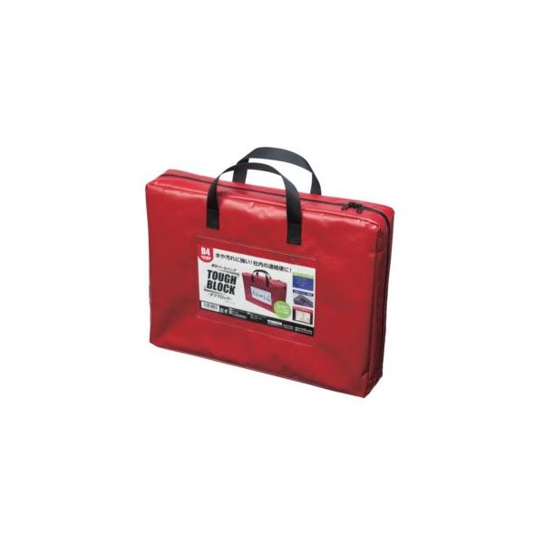 丈夫で強い！社内間の連絡袋非常時持ち出しがひと目でわかる「赤いバック」材質：耐水性で丈夫なターポリン（ポリエステル、PVC）止水ファスナー使用　ダブルファスナー（結束バンド用ホール付き）Ｂ４パイプ式ファイルやデスクトレーが入ります。宛名カー...